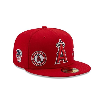 Red Los Angeles Angels Hat - New Era MLB Multi 59FIFTY Fitted Caps USA3209861